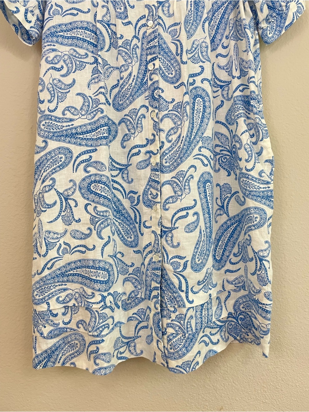 J. McLaughlin Paisley Bandana Gianna Linen Shirt Tunic Dress Size Small - Picture 5 of 10